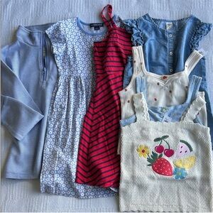 Girls long and short sleeve Tops Bundle size Medium